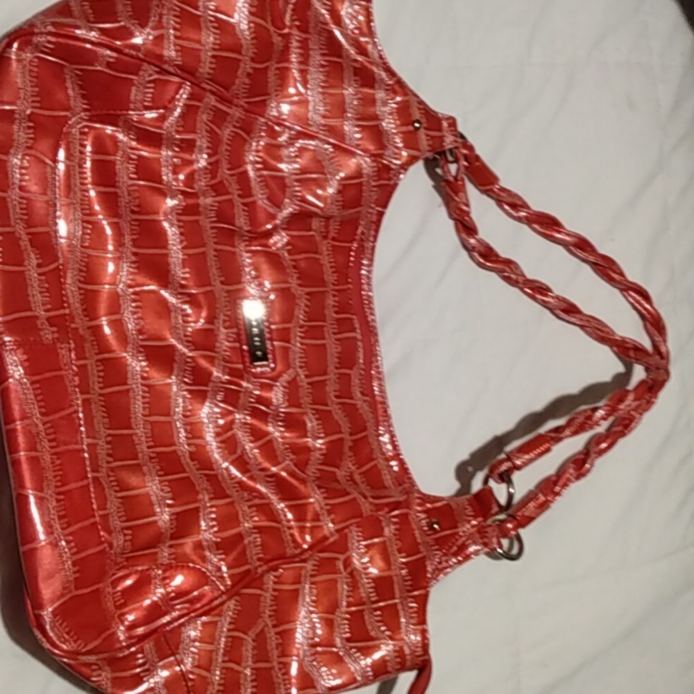 SAG HARBOR Faux Alligator Handbag